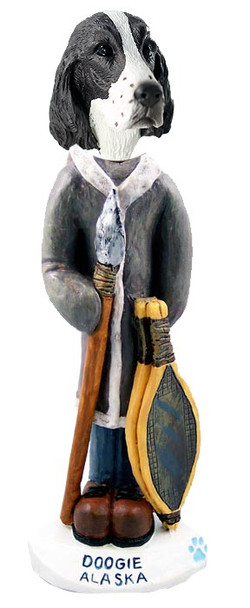 Liver Springer Spaniel Alaska Doogie Collectible Dog Figurine