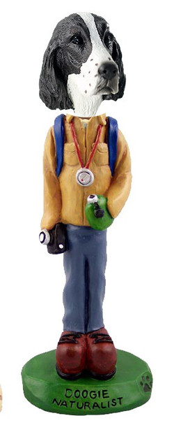 Liver Springer Spaniel Naturalist Doogie Collectible Dog Figurine