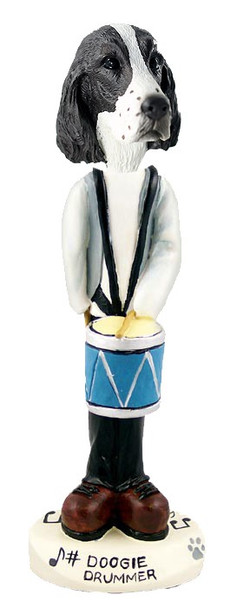 Liver Springer Spaniel Drummer Doogie Collectible Dog Figurine