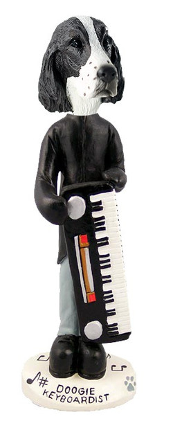 Liver Springer Spaniel Keyboardist Doogie Collectible Dog Figurine