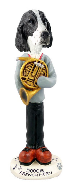Liver Springer Spaniel French Horn Doogie Collectible Dog Figurine