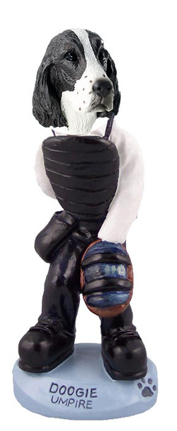 Liver Springer Spaniel Umpire Doogie Collectible Dog Figurine