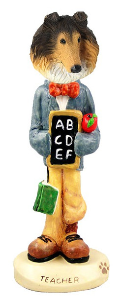 Sable Collie Teacher Doogie Collectible Dog Figurine