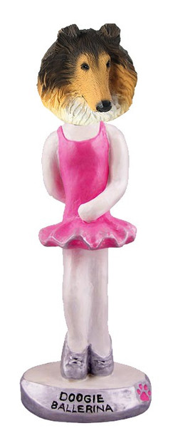 Sable Collie Ballerina Doogie Collectible Dog Figurine