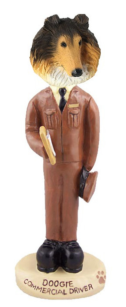 Sable Collie Commercial Driver Doogie Collectible Dog Figurine