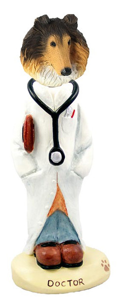 Sable Collie Doctor Doogie Collectible Dog Figurine