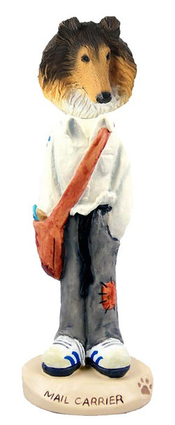 Sable Collie Mail Carrier Doogie Collectible Dog Figurine