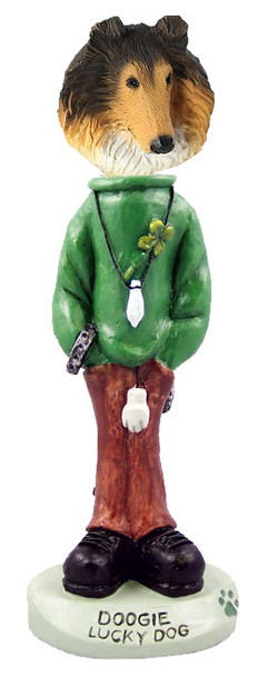 Sable Collie Lucky Doogie Collectible Dog Figurine
