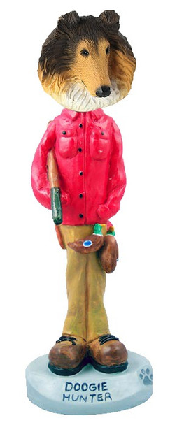 Sable Collie Hunter Doogie Collectible Dog Figurine