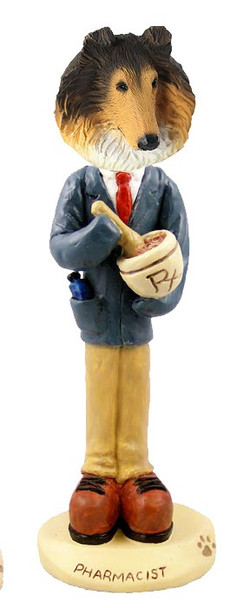 Sable Collie Pharmacist Doogie Collectible Dog Figurine