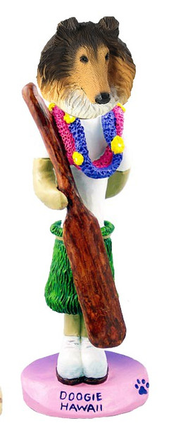 Sable Collie Hawaii Doogie Collectible Dog Figurine