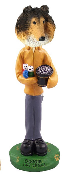 Sable Collie Las Vegas Doogie Collectible Dog Figurine