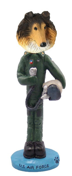 Sable Collie U S Air Force Doogie Collectible Dog Figurine