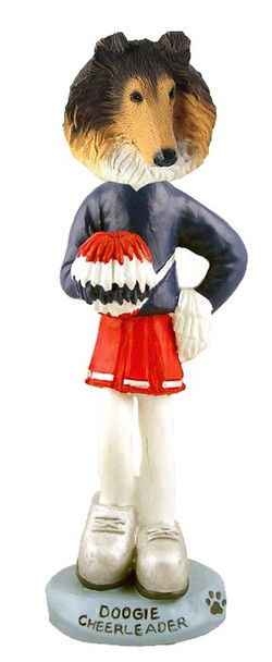 Sable Collie Cheerleader Doogie Collectible Dog Figurine