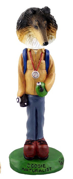 Tricolor Collie Naturalist Doogie Collectible Dog Figurine