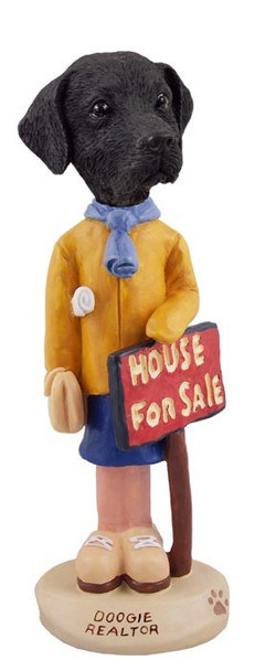 Black Labrador Retriever Female Realtor Doogie Collectible Dog Figurine