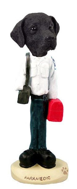 Black Labrador Retriever Paramedic Doogie Collectible Dog Figurine