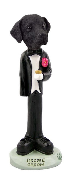 Black Labrador Retriever Groom Doogie Collectible Dog Figurine