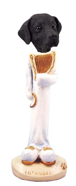 Black Labrador Retriever Lil Angel Doogie Collectible Dog Figurine