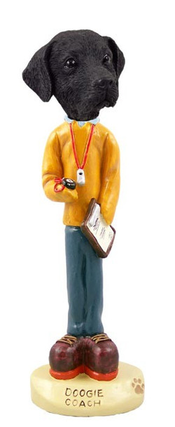 Black Labrador Retriever Coach Doogie Collectible Dog Figurine
