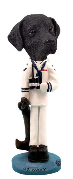Black Labrador Retriever U S Navy Doogie Collectible Dog Figurine