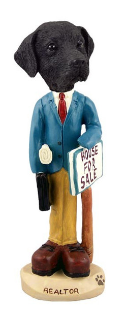 Black Labrador Retriever Male Realtor Doogie Collectible Dog Figurine