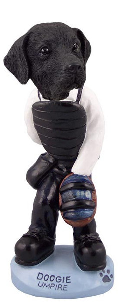 Black Labrador Retriever Umpire Doogie Collectible Dog Figurine