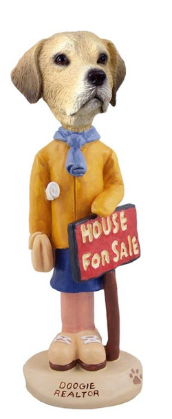 Yellow Labrador Retriever Female Realtor Doogie Collectible Dog Figurine