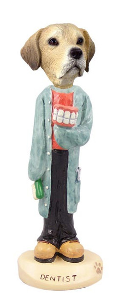 Yellow Labrador Retriever Dentist Doogie Collectible Dog Figurine