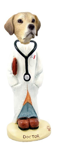 Yellow Labrador Retriever Doctor Doogie Collectible Dog Figurine