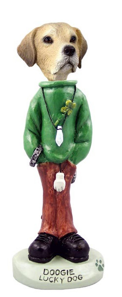 Yellow Labrador Retriever Lucky Doogie Collectible Dog Figurine