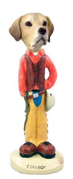 Yellow Labrador Retriever Cowboy Doogie Collectible Dog Figurine