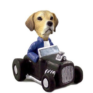 Yellow Labrador Retriever Hot Rod Doogie Collectible Dog Figurine