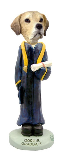 Yellow Labrador Retriever Graduate Doogie Collectible Dog Figurine