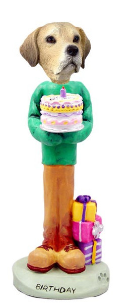 Yellow Labrador Retriever Birthday Doogie Collectible Dog Figurine