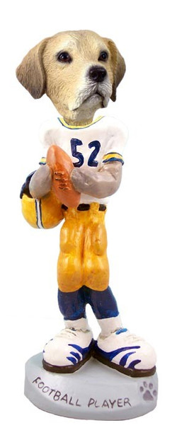 Yellow Labrador Retriever Football Player Doogie Collectible Dog Figurine