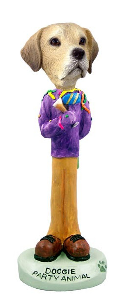 Yellow Labrador Retriever Party Animal Doogie Collectible Dog Figurine