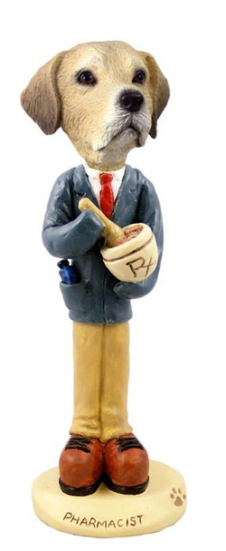 Yellow Labrador Retriever Pharmacist Doogie Collectible Dog Figurine