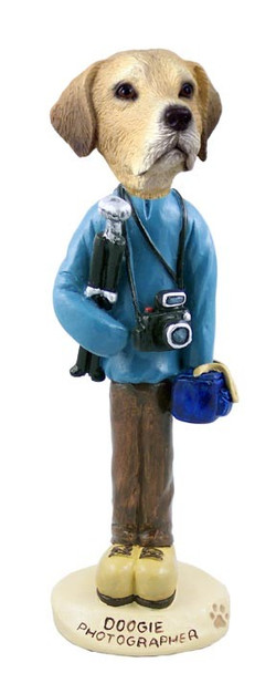 Yellow Labrador Retriever Photographer Doogie Collectible Dog Figurine