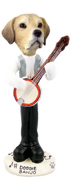Yellow Labrador Retriever Banjo Doogie Collectible Dog Figurine