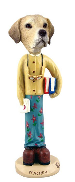Yellow Labrador Retriever Female Teacher Doogie Collectible Dog Figurine