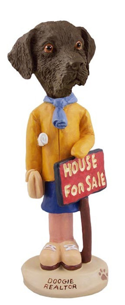 Chocolate Labrador Retriever Female Realtor Doogie Collectible Dog Figurine