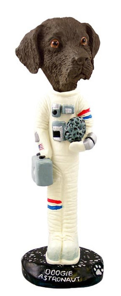 Chocolate Labrador Retriever Astronaut Doogie Collectible Dog Figurine