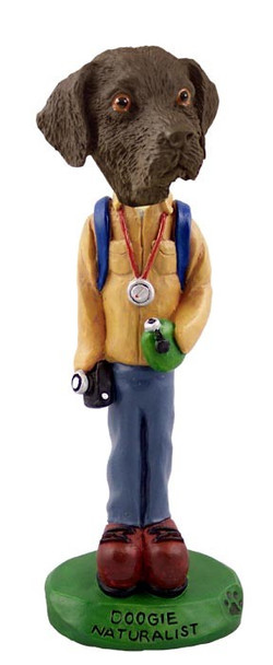 Chocolate Labrador Retriever Naturalist Doogie Collectible Dog Figurine