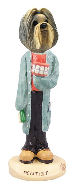 Mixed Color Shih Tzu Dentist Doogie Collectible Dog Figurine