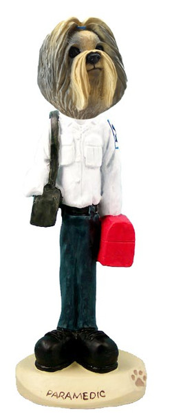 Mixed Color Shih Tzu Paramedic Doogie Collectible Dog Figurine