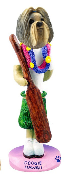 Mixed Color Shih Tzu Hawaii Doogie Collectible Dog Figurine