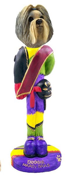 Mixed Color Shih Tzu Mardi Gras Doogie Collectible Dog Figurine