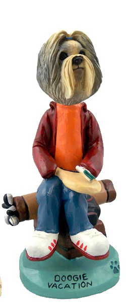 Mixed Color Shih Tzu Vacation Doogie Collectible Dog Figurine