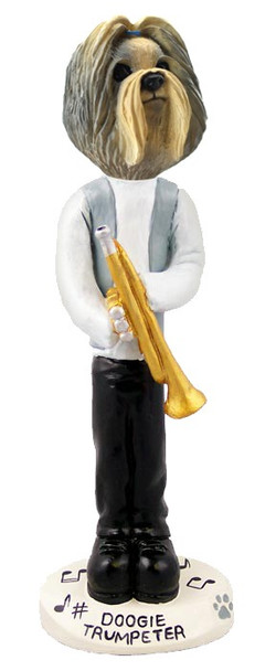 Mixed Color Shih Tzu Trumpeter Doogie Collectible Dog Figurine